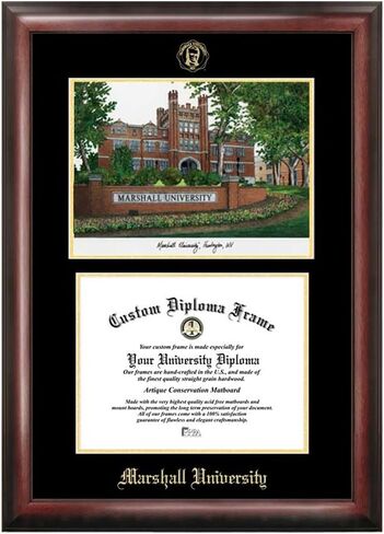Campus Images Marshall University 11w x 8.5h Gold Embossed Diploma Frame Lithograph in Saudi Arabia