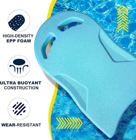 Swimming Kickboard for Adult Swim Training Equipment, Lightweight and High Buoyancy Pool Exercise Kick Board, EPP Material Better Than EVA Foam, Great Swim Training Aid for Beginners in Kuwait