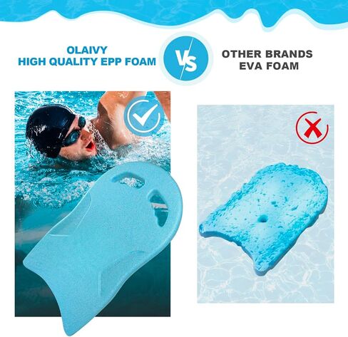 Swimming Kickboard for Adult Swim Training Equipment, Lightweight and High Buoyancy Pool Exercise Kick Board, EPP Material Better Than EVA Foam, Great Swim Training Aid for Beginners in Kuwait