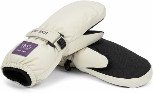 Kids-Ski-Mittens for Boys-Girls 6-12 Years, Windproof Warm Fleece Lined Winter Snow Gloves for Skiing & Cold Weather in Saudi Arabia