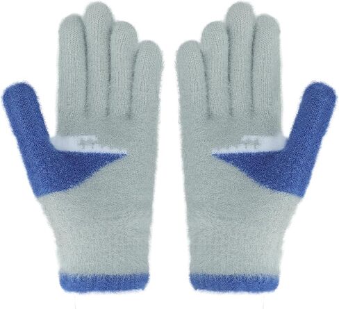 Kids Student Winter Warm Knitted Gloves Cute Shark Full Finger Snow Ski Gloves Stretch Cold Weather Mittens,Age 7-12 Yrs in Saudi Arabia