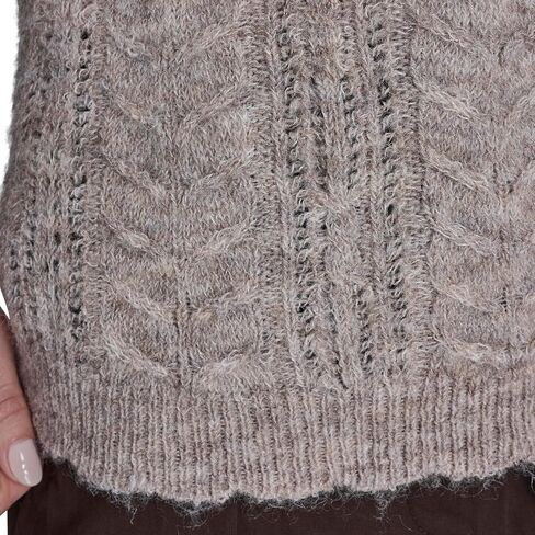 BCBG Womens Short Sleeve Cable Knit Crew Neck Sweater in Saudi Arabia