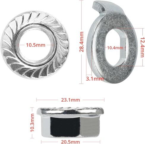 2 PCS Steel Washer & 2 PCS Motor Screw Set for M14, Anti-Rotation Torque Parts for Electric Bike Bicycle Hub Motor, Ebike Scooter Repair Accessory in Saudi Arabia