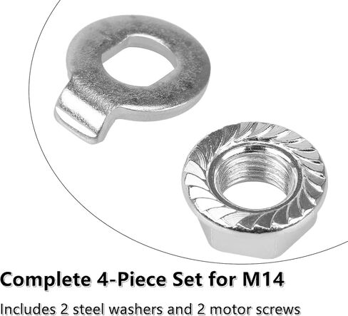 2 PCS Steel Washer & 2 PCS Motor Screw Set for M14, Anti-Rotation Torque Parts for Electric Bike Bicycle Hub Motor, Ebike Scooter Repair Accessory in Saudi Arabia
