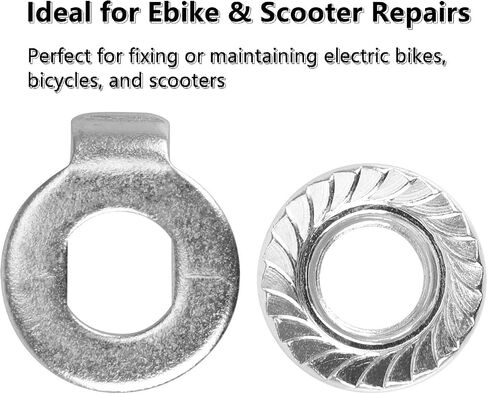 2 PCS Steel Washer & 2 PCS Motor Screw Set for M14, Anti-Rotation Torque Parts for Electric Bike Bicycle Hub Motor, Ebike Scooter Repair Accessory in Saudi Arabia