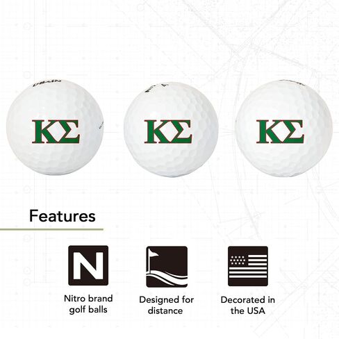 Desert Cactus Kappa Sigma Golf Balls 3 Pack Full Color Golf Ball (Letter) in Saudi Arabia