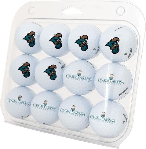 كرات جولف من Desert Cactus Coastal Carolina University - عبوة من 12 لونًا كاملاً، معدات CCU Chanticleers مرخصة رسميًا in Saudi Arabia