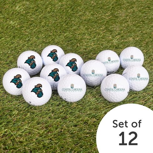 كرات جولف من Desert Cactus Coastal Carolina University - عبوة من 12 لونًا كاملاً، معدات CCU Chanticleers مرخصة رسميًا in Saudi Arabia