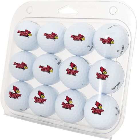 Desert Cactus Illinois State University Dozen Golf Balls - Full Color 12 Pack, ISU Redbirds Officially Licensed Gear in Saudi Arabia