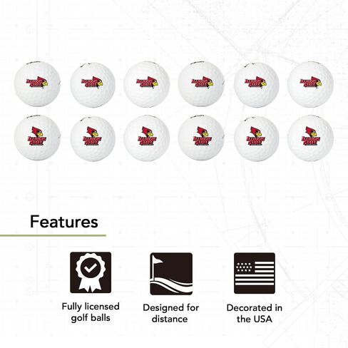 Desert Cactus Illinois State University Dozen Golf Balls - Full Color 12 Pack, ISU Redbirds Officially Licensed Gear in Saudi Arabia