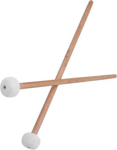 2 Pcs Xylophone Mallets, Drum Mallets, Timpani Mallet, with Wooden Handle, for Percussion Instrument Accessories in Saudi Arabia