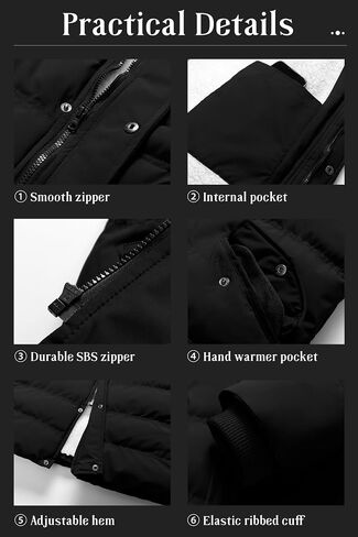 Pursky Men's Long Winter Coat Warm Sherpa Lined Quilted Puffer Jacket Waterproof Thicken Puffy Parka with Hood in Saudi Arabia