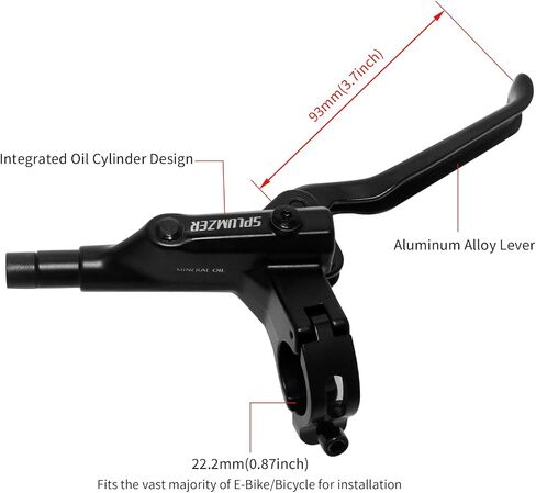 ZTZ 4-Piston مجموعة فرامل هيدروليكية للتوجيه الداخلي، فرامل قرصية هيدروليكية أمامية 850 مم وخلفية 1600 مم للدراجة الجبلية eBike، مجموعة فرامل هيدروليكية مسبقة النزف مع محول تركيب (أمامي + خلفي) in Kuwait