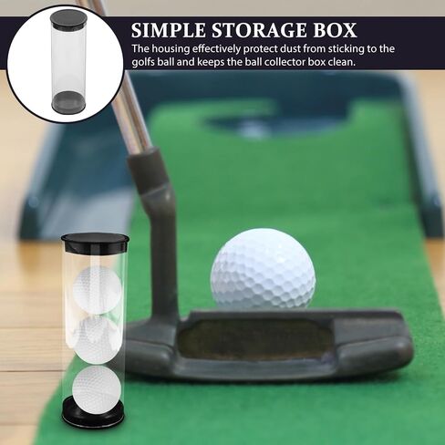 Homoyoyo 4pcs Plastic Golfs Ball Container Transparent Clear Tube Golf Ball Storage Case with Caps for Baseball Collectibles in Saudi Arabia