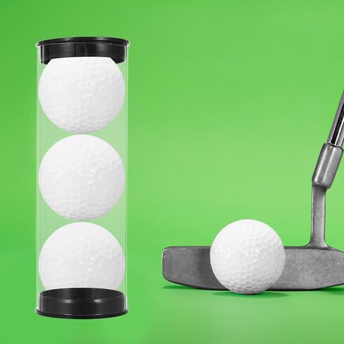 Homoyoyo 4pcs Plastic Golfs Ball Container Transparent Clear Tube Golf Ball Storage Case with Caps for Baseball Collectibles in Saudi Arabia