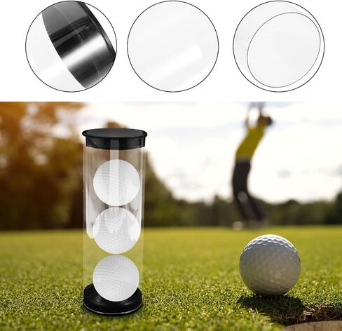 Homoyoyo 4pcs Plastic Golfs Ball Container Transparent Clear Tube Golf Ball Storage Case with Caps for Baseball Collectibles in Saudi Arabia
