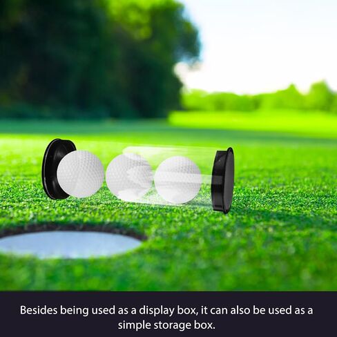Homoyoyo 4pcs Plastic Golfs Ball Container Transparent Clear Tube Golf Ball Storage Case with Caps for Baseball Collectibles in Saudi Arabia