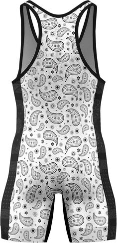 Mystic Paisley Men's wrestling singlets, powerlifting singlet, Comfortable Breathable for Training Gymnastics in Kuwait