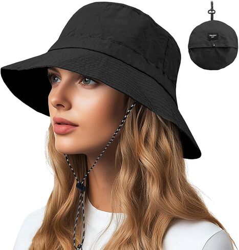 Waterproof Rain Hat for Women and Men, Foldable Fisherman Style Bucket Hat for Outdoor Activities Multicolor in Saudi Arabia