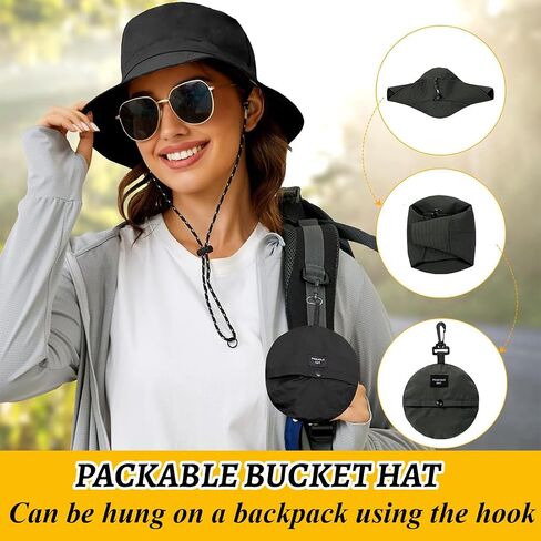 Waterproof Rain Hat for Women and Men, Foldable Fisherman Style Bucket Hat for Outdoor Activities Multicolor in Saudi Arabia