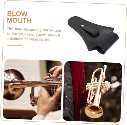 Kisangel 2pcs Mouthpiece Storage Bag for Musical Instruments Lightweight and Portable Accessory Pouch Chic Black Design for and Practice for Musicians and Music in Saudi Arabia