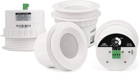 مجموعة سماعات السقف Pure Resonance Audio C3 مع RMA120BT 120 واط ومضخم صوت بلوتوث وسلك مكبر الصوت - نظام صوت المكتب (10 عناصر) in Kuwait