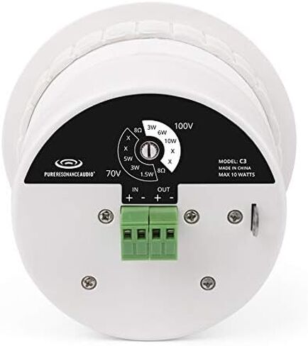 مجموعة سماعات السقف Pure Resonance Audio C3 مع RMA120BT 120 واط ومضخم صوت بلوتوث وسلك مكبر الصوت - نظام صوت المكتب (10 عناصر) in Kuwait