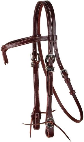 شنايدرز Double S Latigo Lined Futurity Browband Headstall | غطاء رأس الحصان الفاخر | بطانة لاتيجو ناعمة | حجم قابل للتعديل | حزام جلدي متين in Saudi Arabia