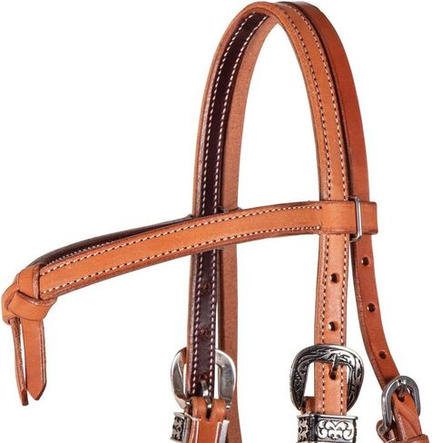 شنايدرز Double S Latigo Lined Futurity Browband Headstall | غطاء رأس الحصان الفاخر | بطانة لاتيجو ناعمة | حجم قابل للتعديل | حزام جلدي متين in Saudi Arabia