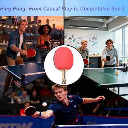 مضارب تنس الطاولة ذات المستوى الاحترافي من Ping Pong Paddles - معتمد من ITTF - مجداف Ping Pong للتحكم المتقدم والسرعة - مضرب تنس الطاولة للاعبين الهجوميين in Kuwait