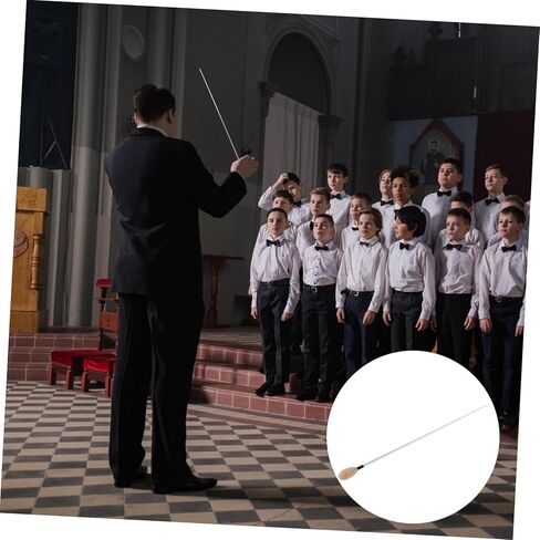 عصا توصيل احترافية بمقبض من الخشب الصلب لمديري الموسيقى وقادة السمفونية وموصلات الكورال، قبضة متينة ومريحة للتحكم الدقيق في الموسيقى in Kuwait