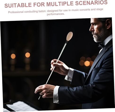 عصا توصيل احترافية بمقبض من الخشب الصلب لمديري الموسيقى وقادة السمفونية وموصلات الكورال، قبضة متينة ومريحة للتحكم الدقيق في الموسيقى in Kuwait