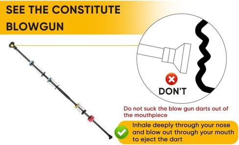 uolent Blowguns Blow Dart Gun for Hunting Portable Kit 24" 30" 36" 48" - .40 Blowgun with Dart Set, Blow Dart Guns for Adults - Includes Carry Bag Fits in Backpack - Blowguns for Hunting Adults in Kuwait