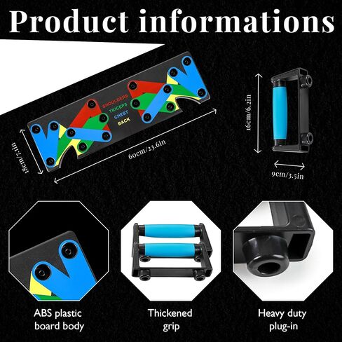 Pushup Board 15 in 1 | Perfect Push Up Board | Push Up Bar Handles | Multi-Functional Pushup Board Fitness Floor | Strength Training Equipment | Home Workout Equipment | Perfect Choice for Daily Gifts in Saudi Arabia