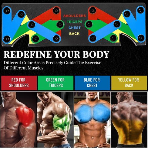Pushup Board 15 in 1 | Perfect Push Up Board | Push Up Bar Handles | Multi-Functional Pushup Board Fitness Floor | Strength Training Equipment | Home Workout Equipment | Perfect Choice for Daily Gifts in Saudi Arabia