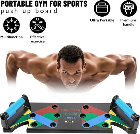 Pushup Board 15 in 1 | Perfect Push Up Board | Push Up Bar Handles | Multi-Functional Pushup Board Fitness Floor | Strength Training Equipment | Home Workout Equipment | Perfect Choice for Daily Gifts in Saudi Arabia