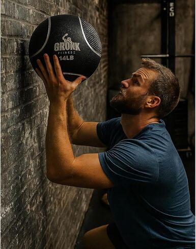 Gronk Fitness Premium Medicine Ball | Non-Slip Weighted Medicine Ball | Great Wall Ball for Full Body Workouts | Perfect for Strength & Conditioning Exercises in Saudi Arabia