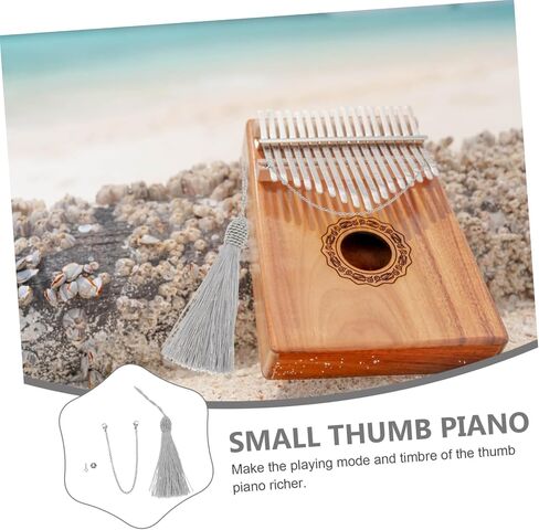 Totority Durable Thumb Piano Tremolo Chain Tone Kalimba Tassel Decor DIY Accessory for Enhanced Musical Performance in Saudi Arabia