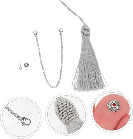 Totority Durable Thumb Piano Tremolo Chain Tone Kalimba Tassel Decor DIY Accessory for Enhanced Musical Performance in Saudi Arabia