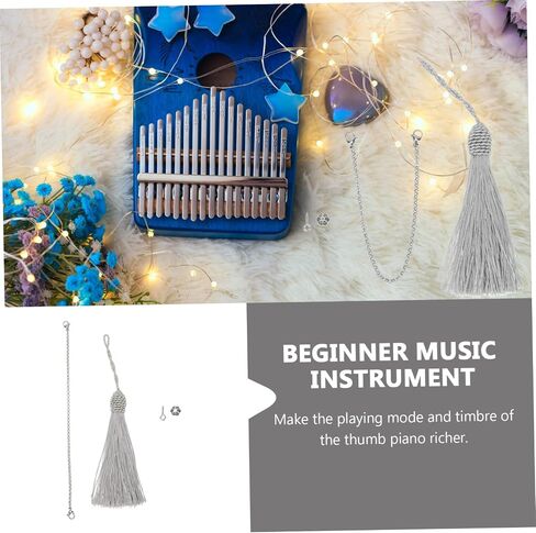 Totority Durable Thumb Piano Tremolo Chain Tone Kalimba Tassel Decor DIY Accessory for Enhanced Musical Performance in Saudi Arabia