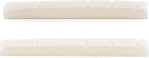 Musiclily Pro 40.5x3x5mm Flat Bottom Slotted Bone Nut for 6 String Squier Affinity Strat Tele Style Electric Guitar, Unbleached (Set of 2) in Saudi Arabia
