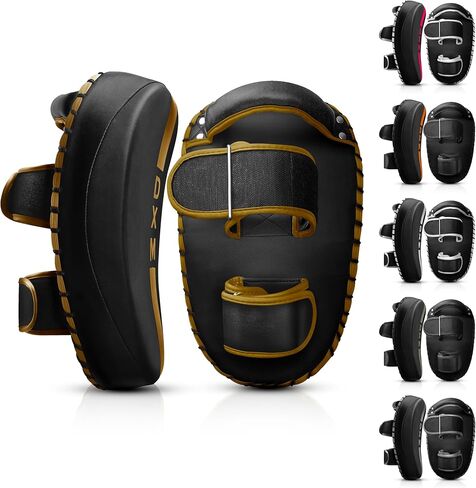 وسادات DXM SPORTS Muay Thai Pads لمعدات الكيك بوكسينغ، وسادات تدريب فنون الدفاع عن النفس لفنون القتال المختلطة، والتايكوندو، والكاراتيه - مثالية للركلات والركبتين واللكمات في تدريب الفنون القتالية (وسادة واحدة فقط) in Kuwait