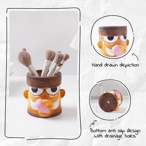 Wild Boar Decorative Pen Holder, Multi-Purpose Storage Vase with Drainage Holes, Desktop Organizer in Saudi Arabia
