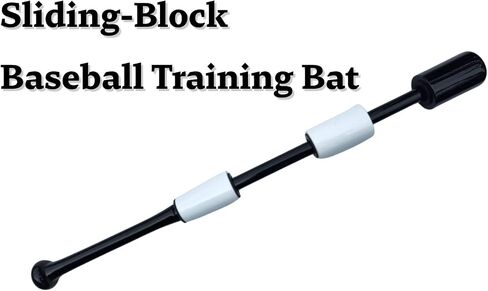 Sliding-Block Baseball Training Bat Swing Trainer Bat Softball Training Aid Hitting/Swinging Trainer Black and White Baseball/Softball bat in Saudi Arabia
