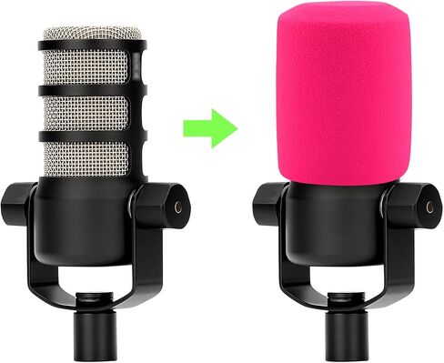 LEFXMOPHY مرشح بوب وردي ساخن لميكروفون Rode PodMic وPodMic USB الزجاج الأمامي يتدفقون عملية غطاء الميكروفون in Saudi Arabia