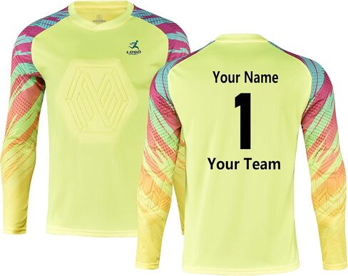 Children's Goalkeeper Goalkeeper Jersey Soccer Jersey Set with Sponge Youth Adult Customized Team Logo in Saudi Arabia