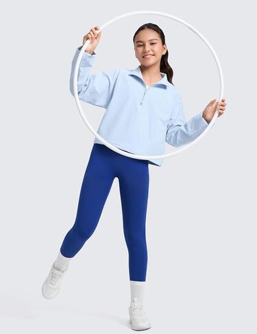 CRZ YOGA Butterlift Full Length No Front Seam Yoga Leggings for Girls - Athletic Sports Casual Pants Tights Kids Teen in Saudi Arabia