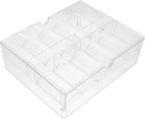 Poker Chips Organizer Case Acrylic Storage Box Cover for Chips for Collectors and Tournaments Dustproof Design for Easy Organization in Saudi Arabia