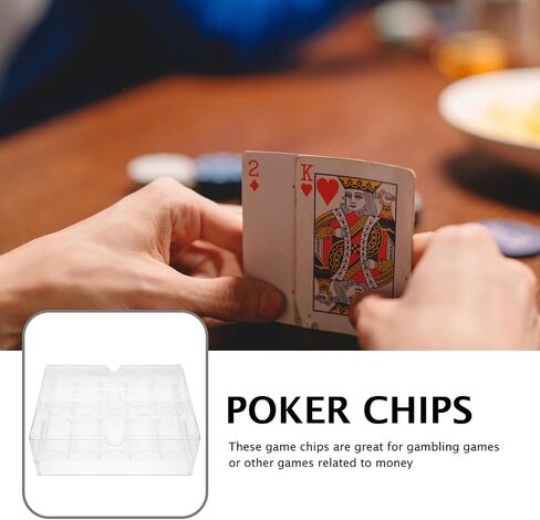 Poker Chips Organizer Case Acrylic Storage Box Cover for Chips for Collectors and Tournaments Dustproof Design for Easy Organization in Saudi Arabia