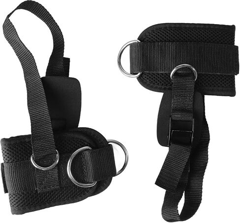 Ankle Straps for Cable Machines, Ankle Straps with D, Comfortable Polyester Foot Support for Leg Extension, Hip Abductors, and Glute Workouts, Includes Buckle in Saudi Arabia